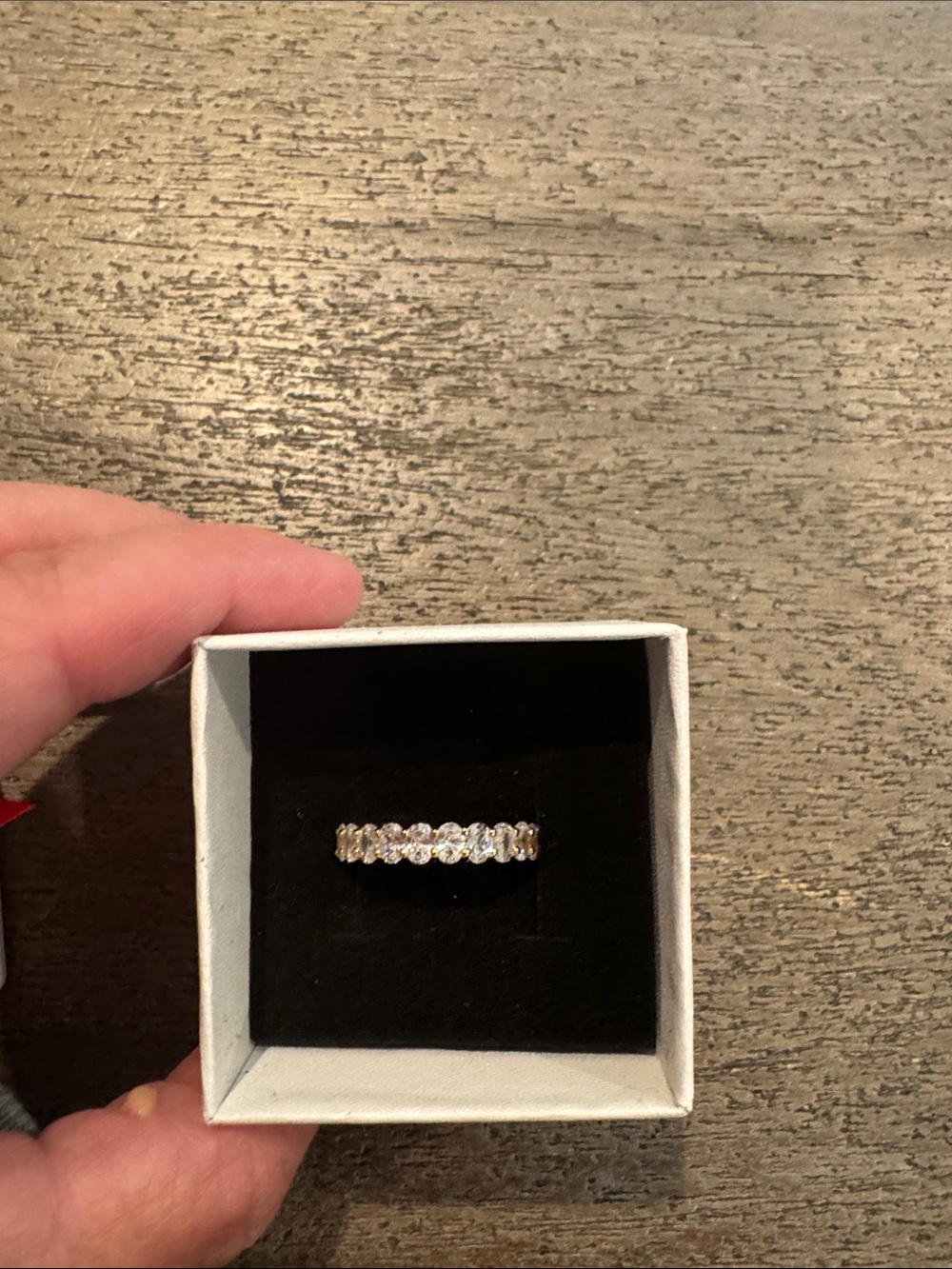 Sparkling Clear Cubic Zirconia Eternity Band - Women Jewelry
